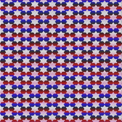 Tapis rose/bleu tissé à la machine