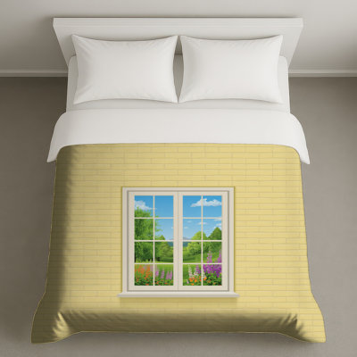 Brick Wall Window View Duvet Covers
