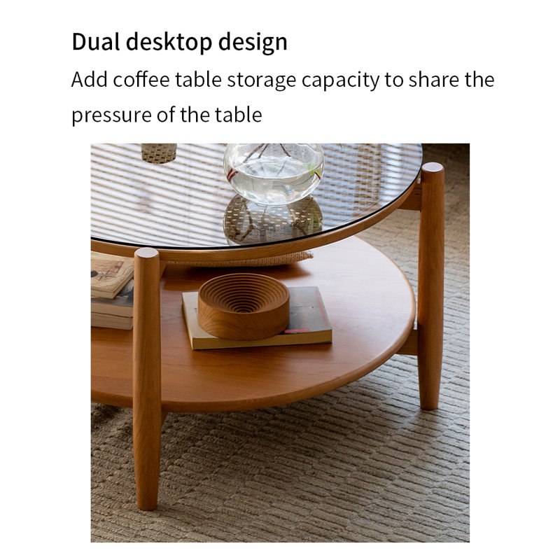 Solid wood TV stand and coffee table combination
