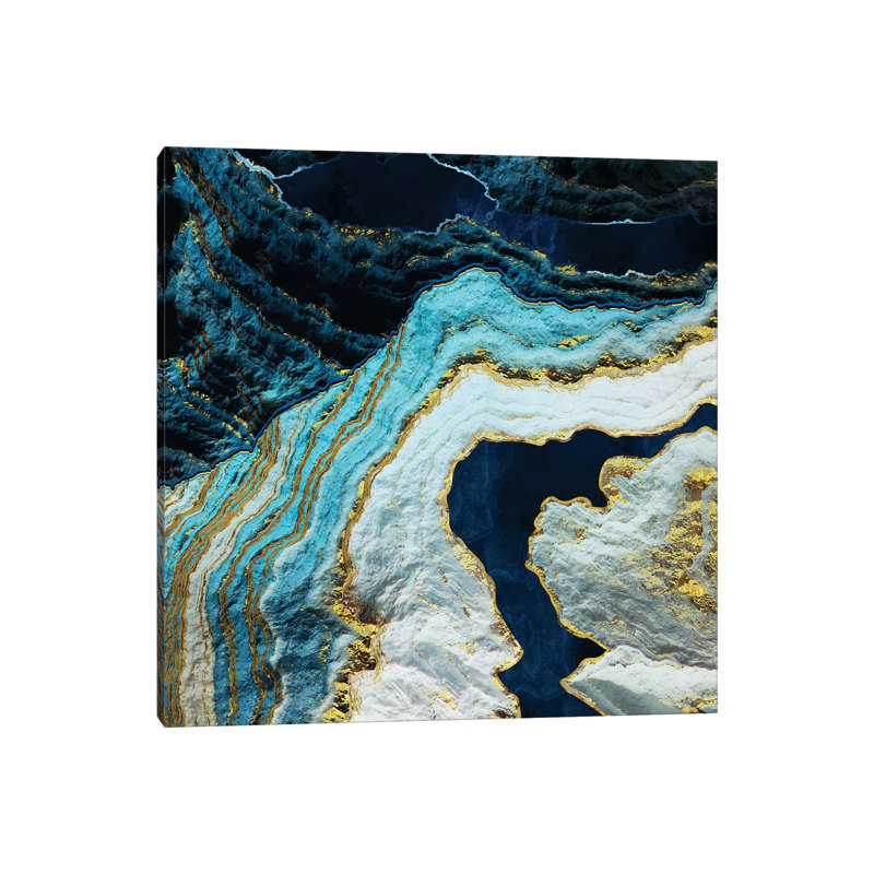 Aerial Ocean Abstract - Print on Canvas, 30.48 cm H x 30.48 cm W, Wrapped Canvas