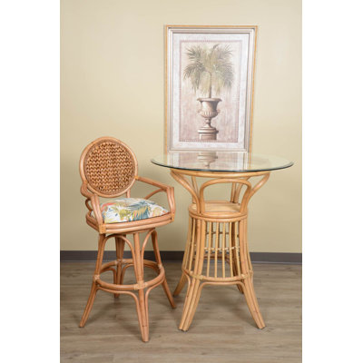 Dashad Swivel Upholstered Counter Stool
