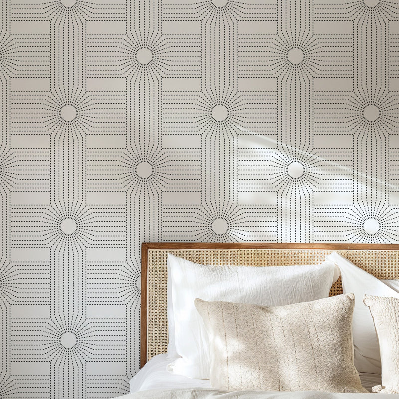 Carreau de papier peint L 10 pi x l 25 po CoEd Wacker, Quartz blanc, Non encollé, Faux Grasscloth
