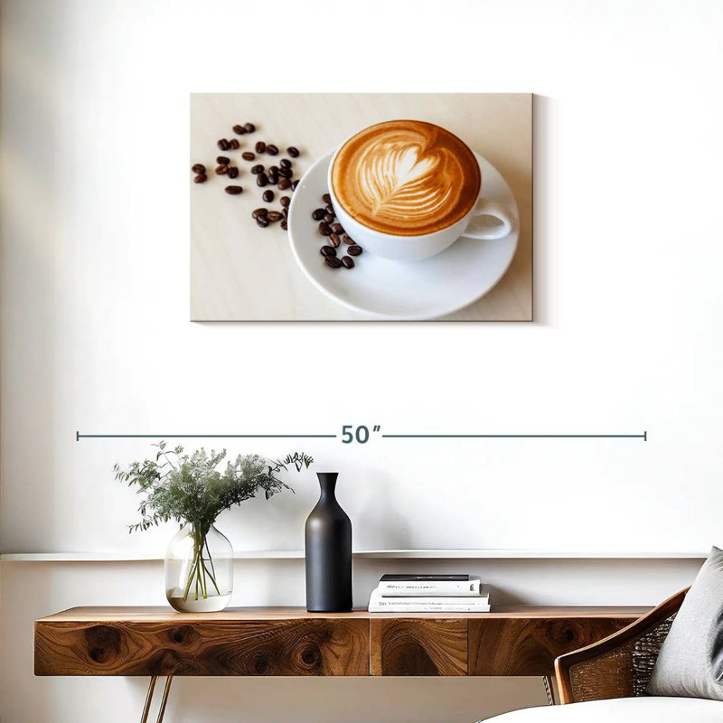 Yarlin Heart On Coffee, 20" H x 30" W