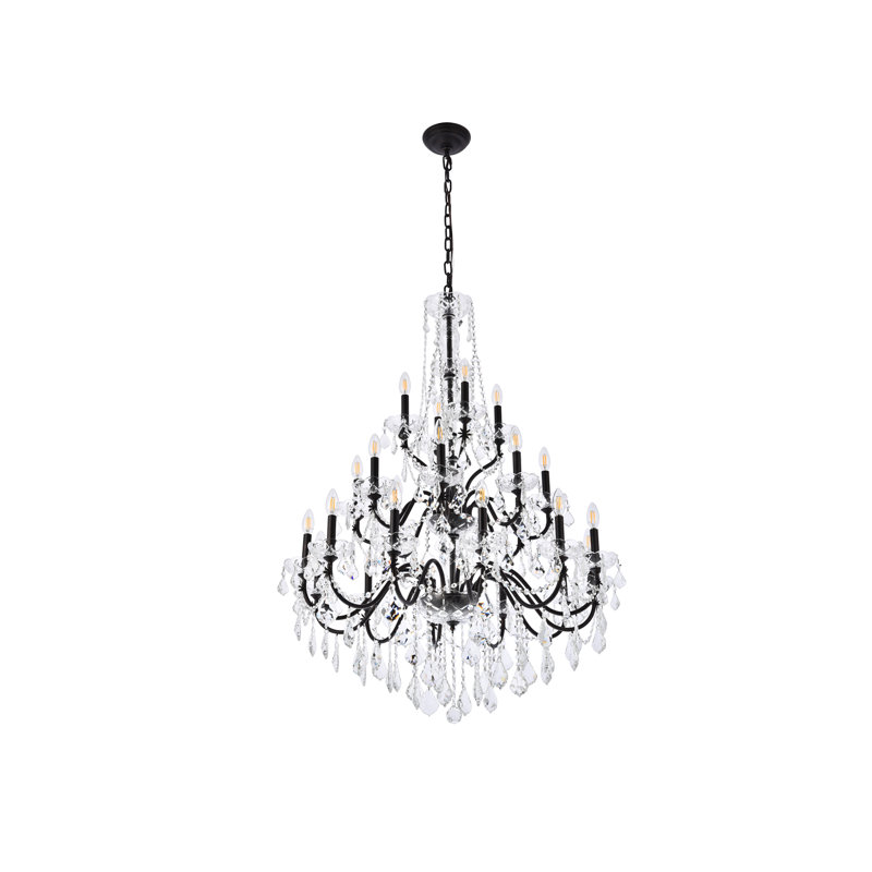 Dagmar 24 - Light Chandelier, Royal Cut, Dark Bronze