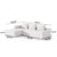 106.3" Flannel Modular Sofa-1488294422-1488294421
