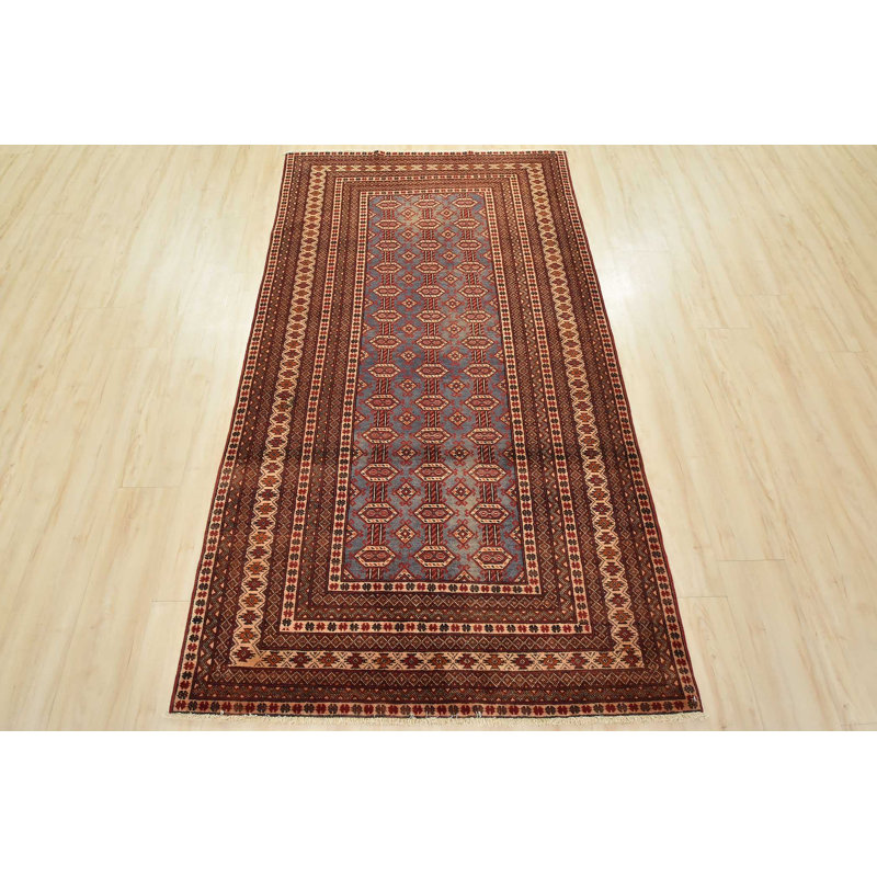 Tapis unique bleu de 4 pi 1 po x 7 pi 5 po