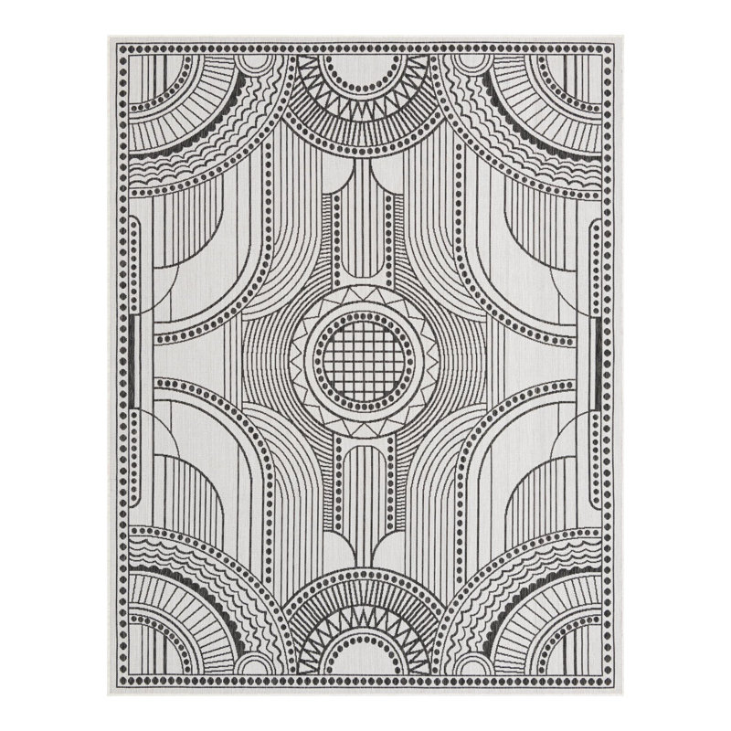Geometric Indoor / Outdoor Rug, Rectangle 7'10" x 10'
