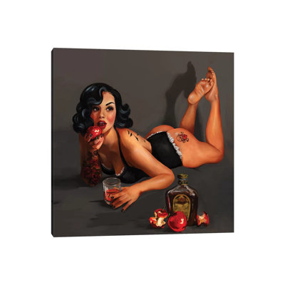 «Poison Apple Pin up», reproduction d'art sur toile tendue