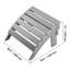 Repose-pieds de patio en PEHD Adirondack 16,9 po x l 18,9 po x H 13 po gris