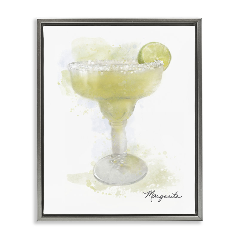 Cadre flottant doux et délavé Margarita, design par Matthew Piotrowicz, H 31 po x l 25 po, Cadre flottant gris lustré