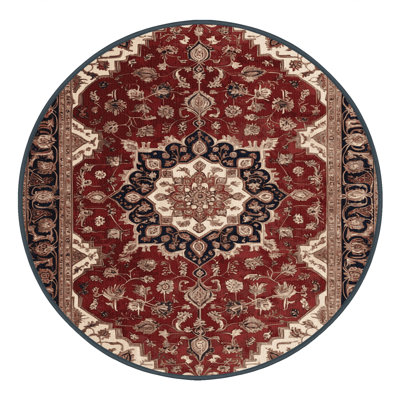 Machine Washable Persian Black Area Rug