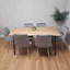 Wooden Dining Table and 6 Velvet Chairs - Stylish Dining Room Furniture-1455945805-1462160729