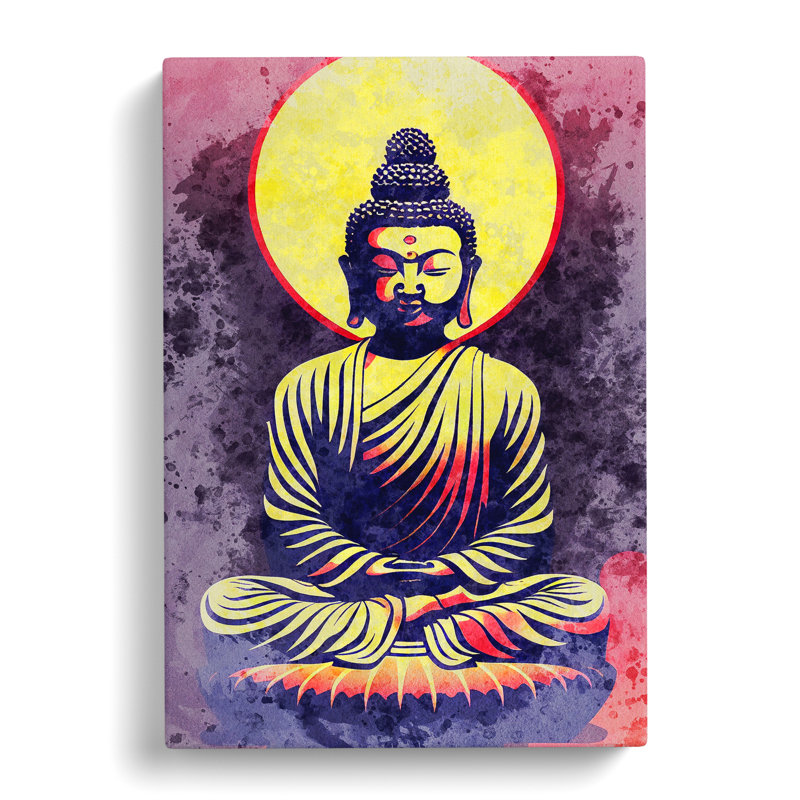 Mind Blowing Buddha - Wrapped Canvas, 50cm H x 35cm W x 3cm D