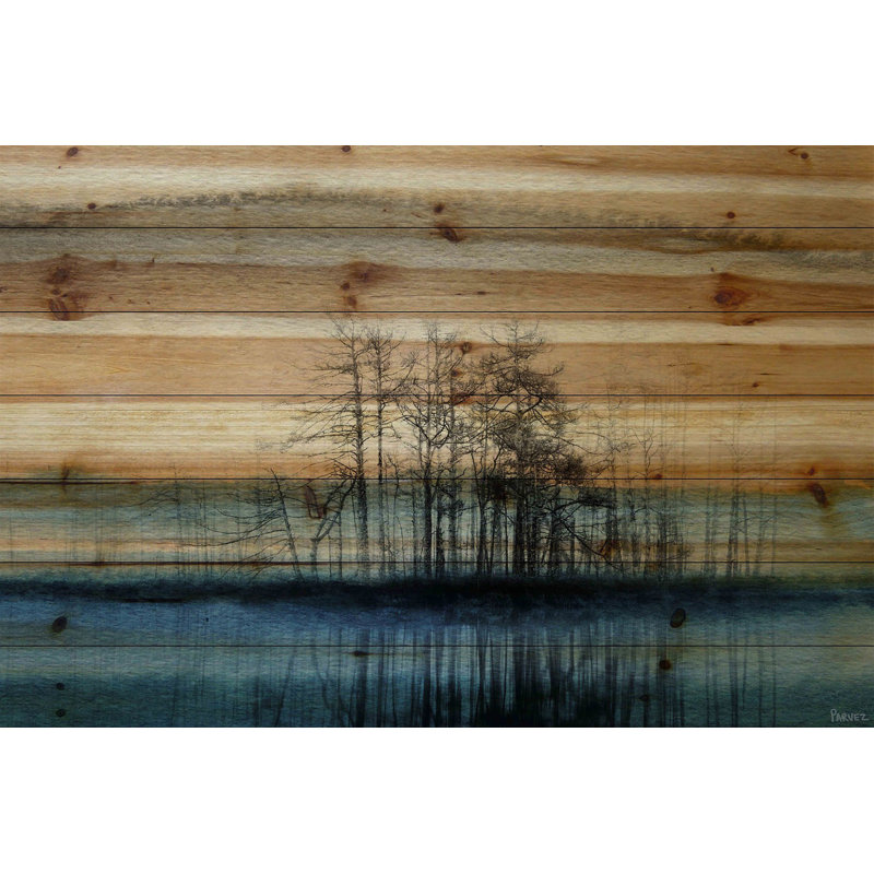 " Tree Isle Reflects " by Parvez Taj, 40" H x 60" W x 1.5" D