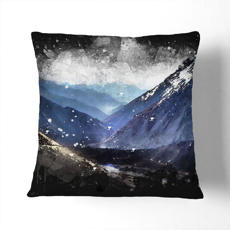 Trail in the Annapurna Circuit Nepal Cushion with Filling, 40cm H x 40cm W x 15cm D
