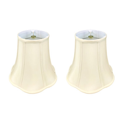 Royal Designs, Inc. BSO-703-12EG-2 Bottom Scalloped Bell Basic Lamp Shade, 6 x 12 x 10.25, Eggshell, 2-Pack
