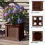 Boîte à fleurs en faux rotin 14,65 po Pure Garden, brun-1007708060