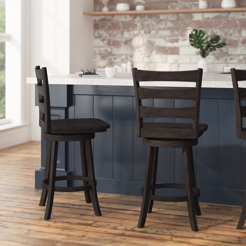 Tabouret de salle à manger Laurel, Espresso, Tabouret de comptoir (siège d'une hauteur de 25 p