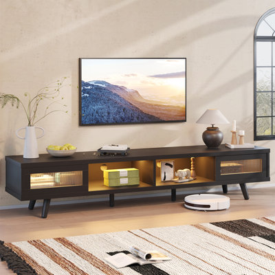 Kruszewski 70" Modern TV Stand, LED Media Console With Cable Management