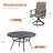 Atlasburg 6-Person Patio Dining Set with 53" Round Patio Dining Table and 6 Swivel PVC-coated polyester Dining Chairs-51349533