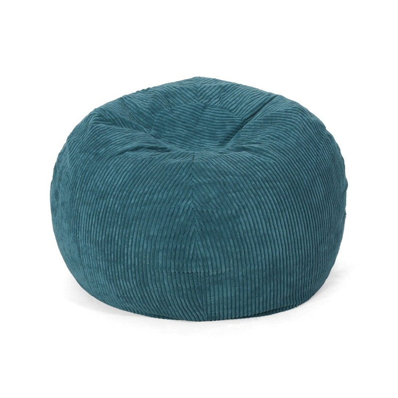 Fauteuil à billes en velours côtelé Kenli