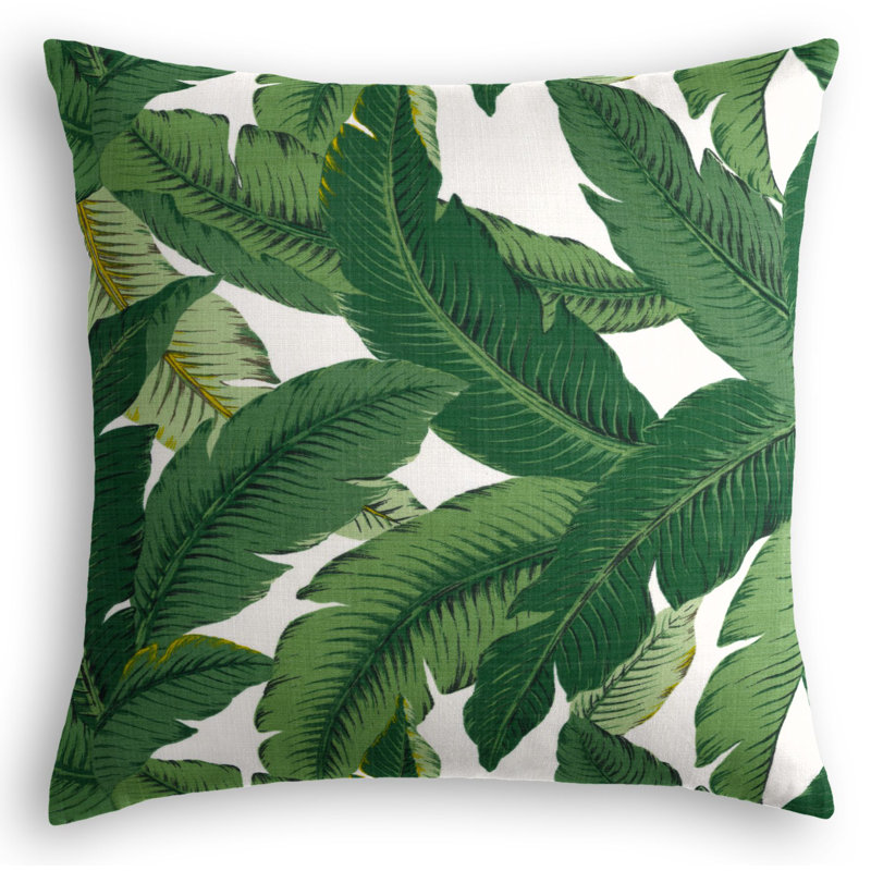 Be Leaf It Square Indoor/Outdoor Pillow Cover & Insert, 22" x 22"