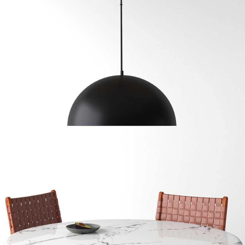 Arles 1 - Light LED Single Pendant, 72" H x 31.5" W x 31.5" D, Black/Gold