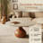 Gorman Modern Natural Travertine Stone Coffee Table 35.4" With Matte Fluid Texture, Living Dining Room Kitchen Small Round Table Centerpiece-871952678