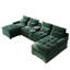 Canapé modulaire surdimensionné en U 4 pièces de 130 po avec console et porte-gobelets-969929055
