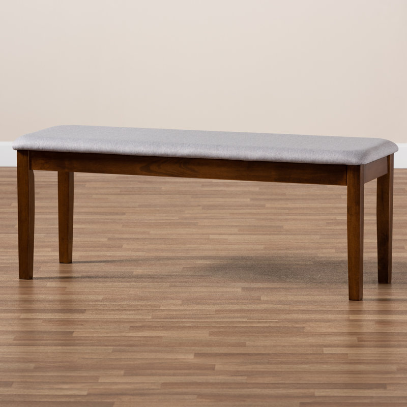 Polyester Upholstered Bench, Grey, Sand