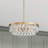 Raicho 4 - Light 18" Brushed Brass Crystal Tiered Chandelier