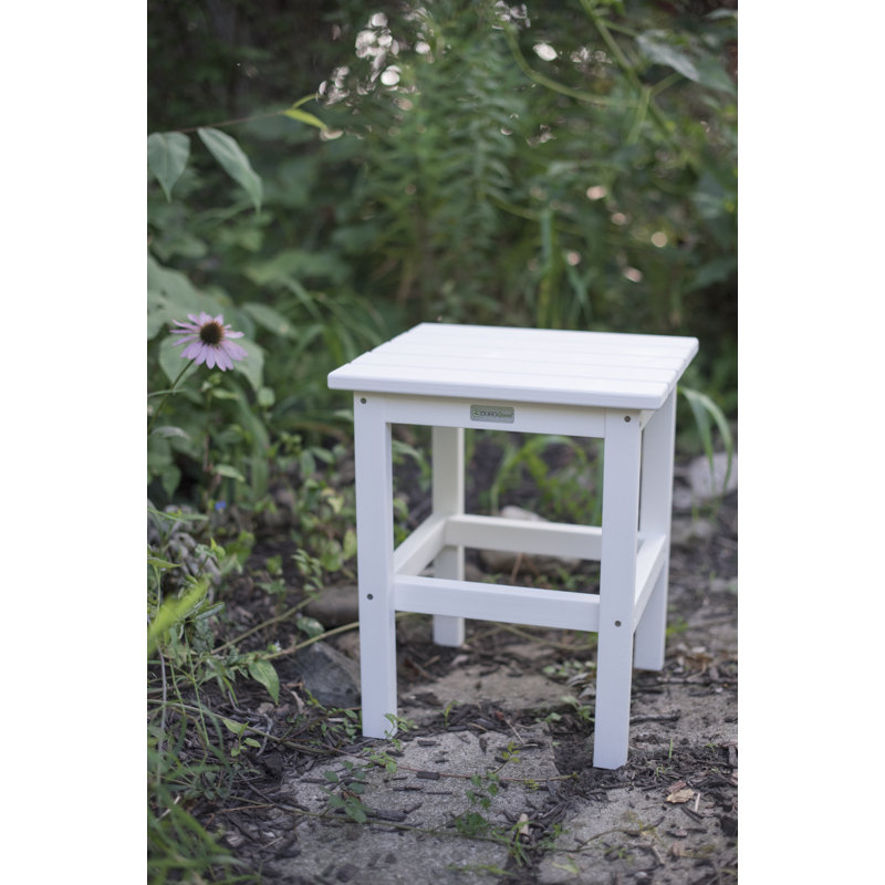 Leighton Square Outdoor Side Table , 15'' in. W 14.25'' in. D, White