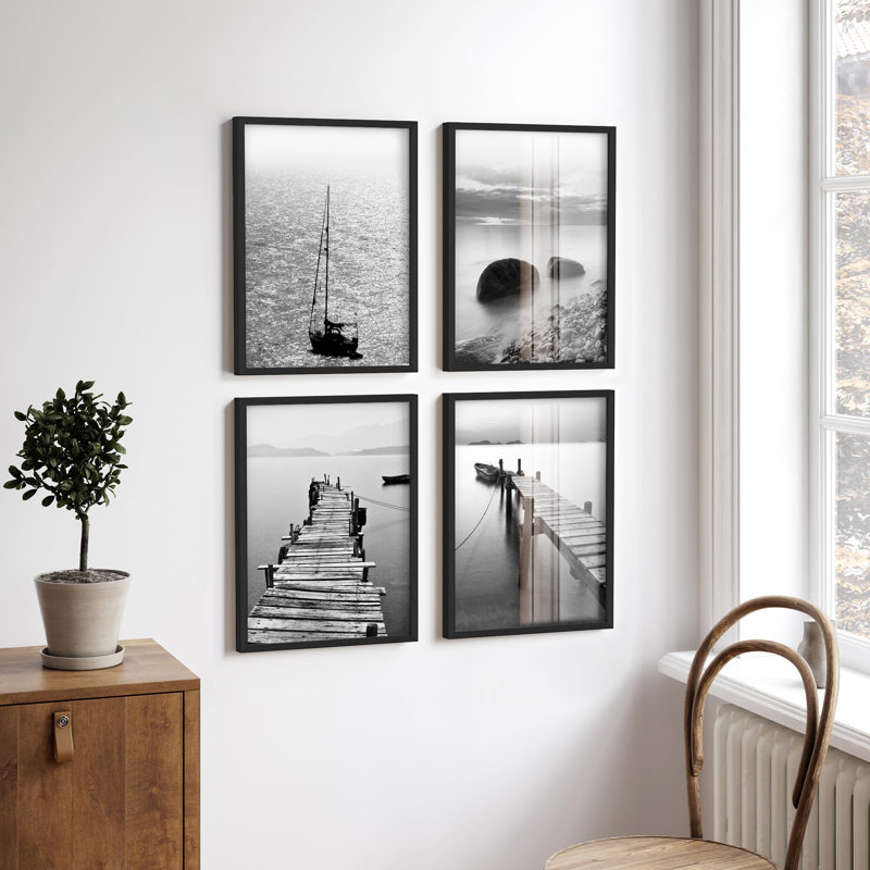 "Photographie nautique en noir et blanc", Noir, H 16 po x l 12 po