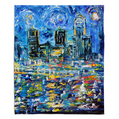 Couverture sherpa douce starry night