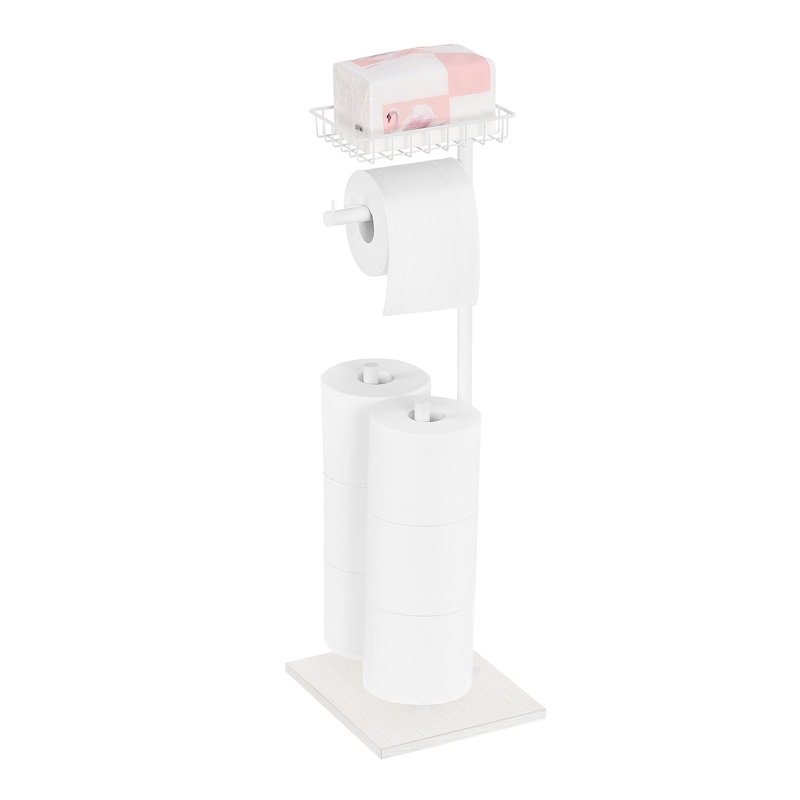 Porte-papier hygiénique, porte-papier hygiénique avec organisateur, blanc