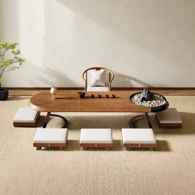 Wabi-sabi coffee table with minimal design