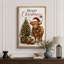 «Highland Cow Christmas Holiday», photos de salon, impression sur toile encadrée-132863018-132863019