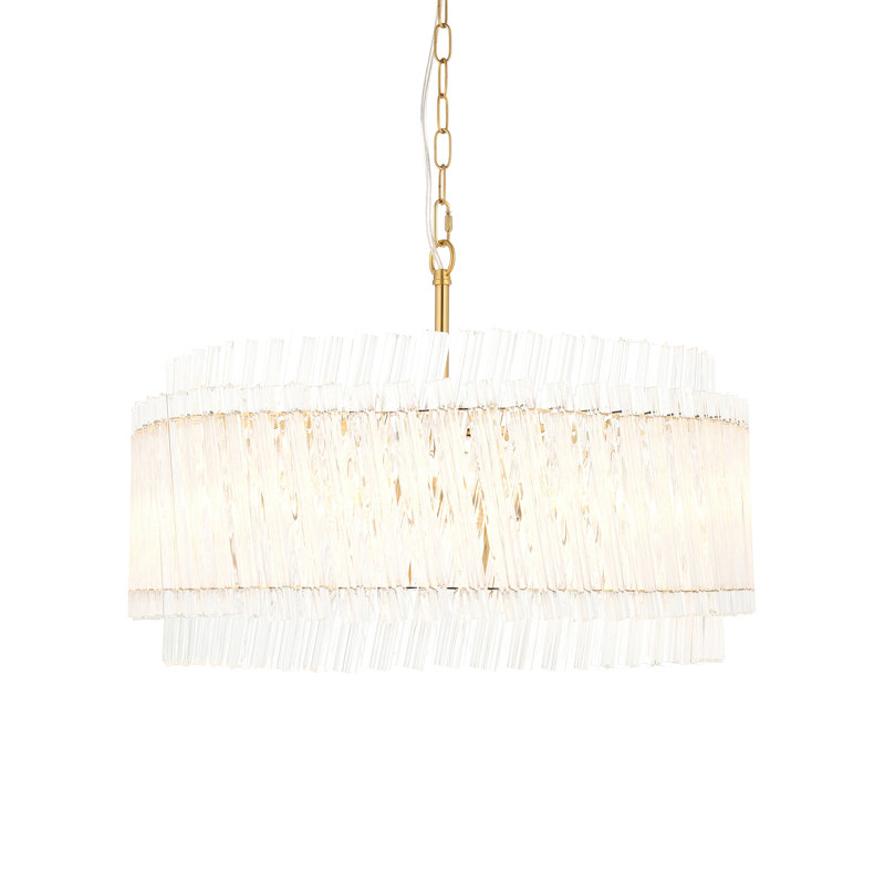 Daloma 3-Light Glass Chandelier, 32.5cm H x 48.5cm W x 48.5cm D, 5 Lights