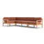 Haven 5-Piece Teak Outdoor Sectional with Sunbrella Cushions and Wooden Armrest-2012959756