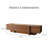 71" Mid-Century Modern TV Stand, Brown Wood Media Console for Living Room with Cable Management-1146332906