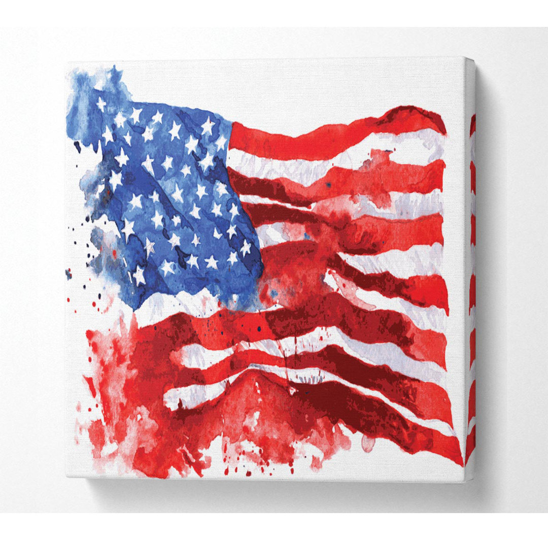 The Ink Splatter American Flag - Druck