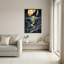 «Teal and Gold Abstract Mountain River», art mural sur toile-133562889