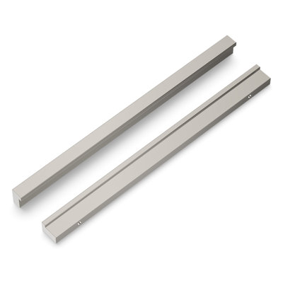 Streamline Collection Rectangular Pull - 7-9/16" Center to Center Cabinet Pull Glossy Nickel - Contemporary Hardware for Drawers & Cabinets