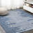 Grundy Berber Stripe Geometric Blue/Ivory Indoor/Outdoor Rug-1639086704