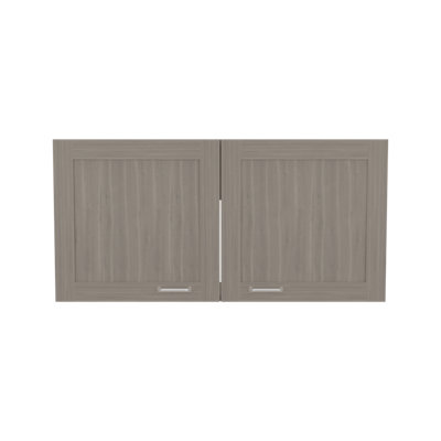 Ashura 39.4" W 2-Door Wall-Mounted Storage Cabinet,Kitchen Storage – Light Gray