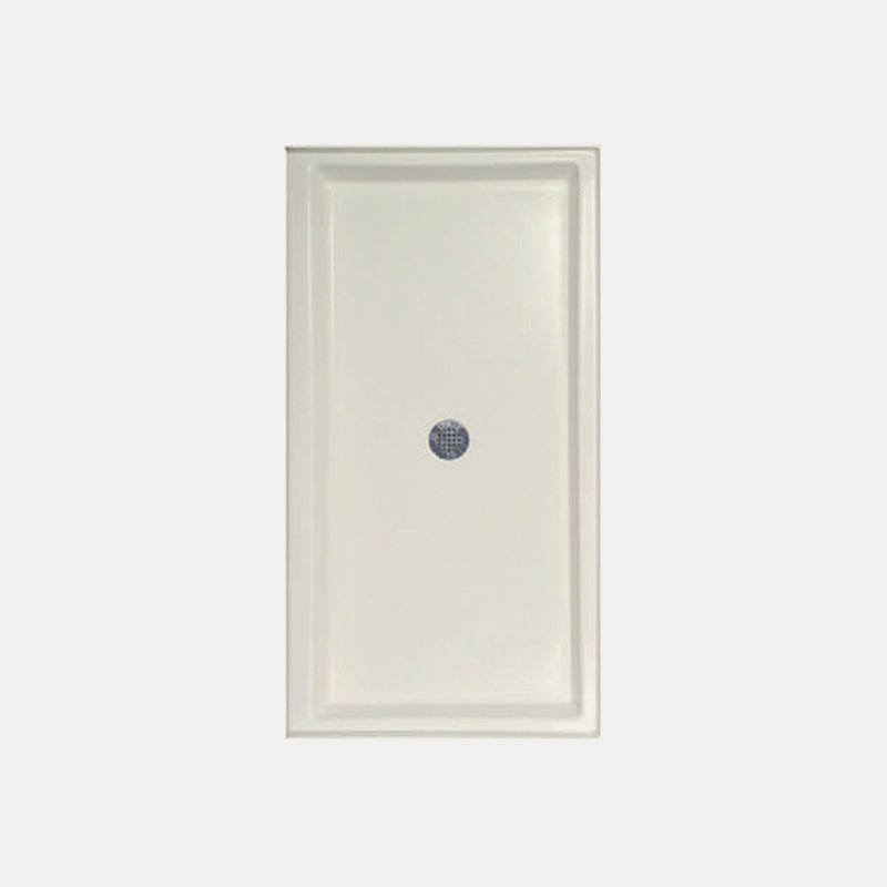 Base de douche à seuil simple l 42 po x p 34 po, Blanc