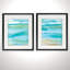 « côtier abstract », ensemble de 2 reproductions de peintures à l’acrylique encadrées-28785864