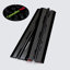 4x Black Acrylic Piano Hinges 200 mm, Self-Adhesive, No Glue Required