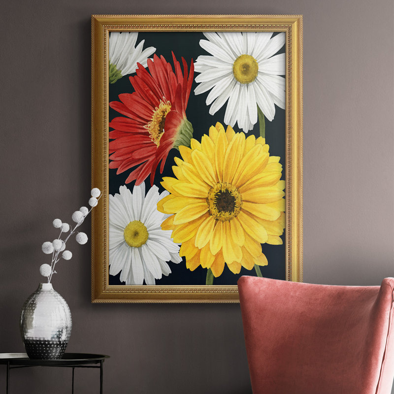 Gerbera Daisy II, toile encadrée de qualité supérieure - prête à être accrochée, H 36 po x l 24 po x P 2,5 po