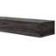 Stowe Rustic Charcoal Wood Fireplace Mantel Shelf - With Dark Hand Brushed Sand Groove Pattern-923278080